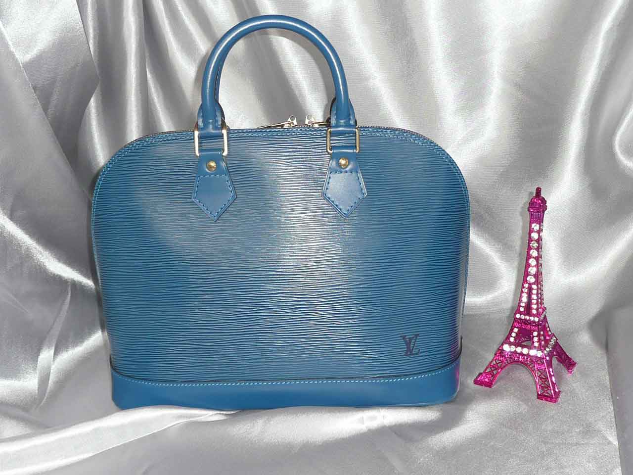 Louis Vuitton Alma cuir epi bleu